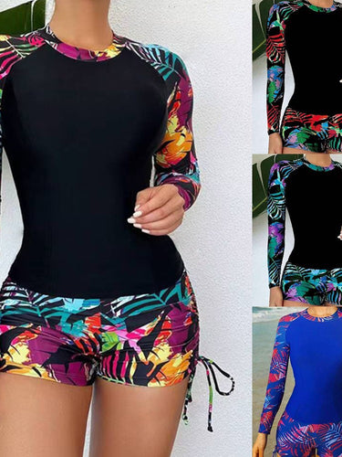 Dame Langærmet Rash Guard og Shorts Sæt Stilla