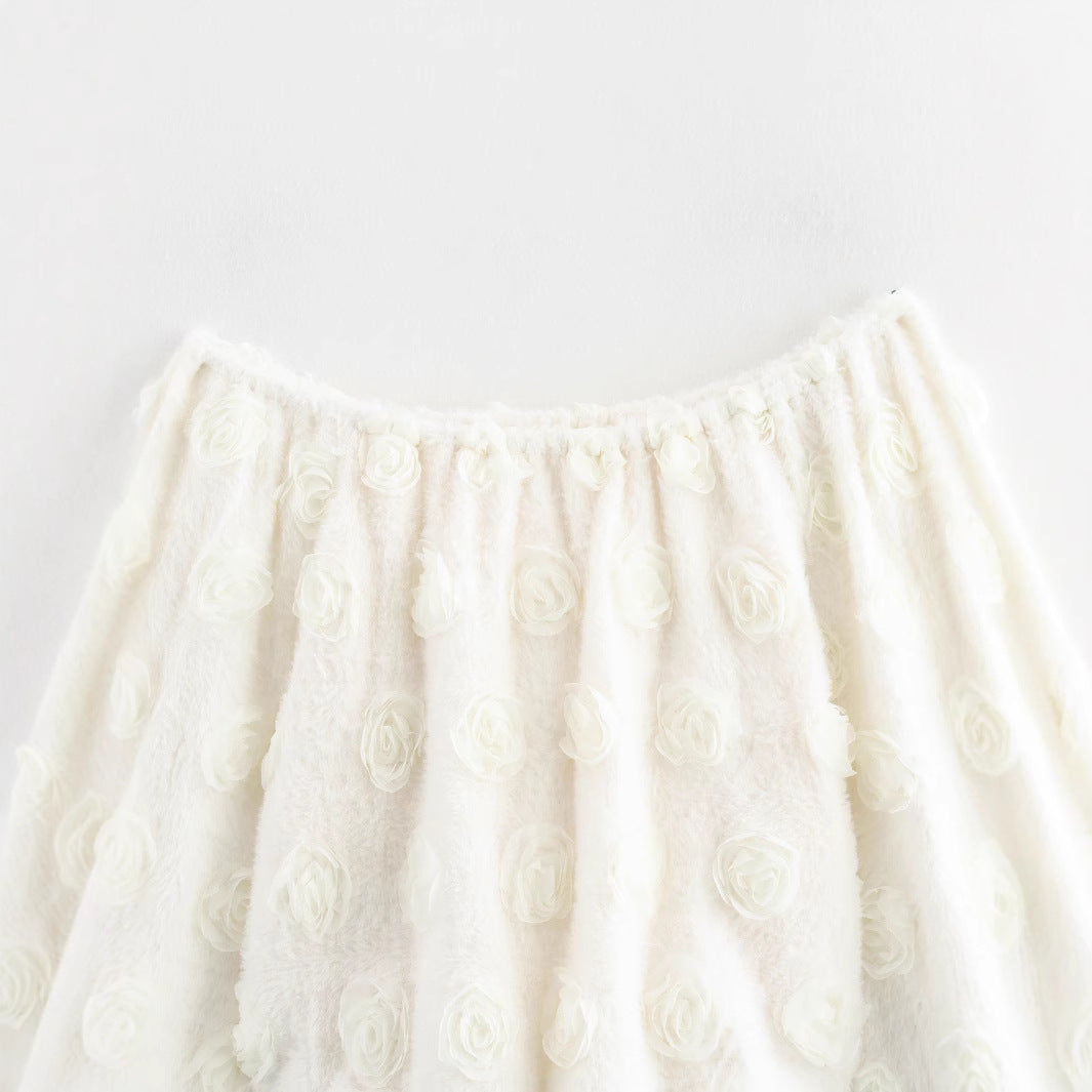 Femme Off-Shoulder Ruffles Blomst Bluse Stilla
