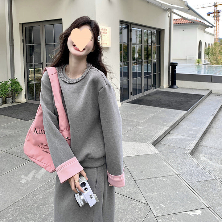 Femme Fritids Strikpullover Sæt Stilla