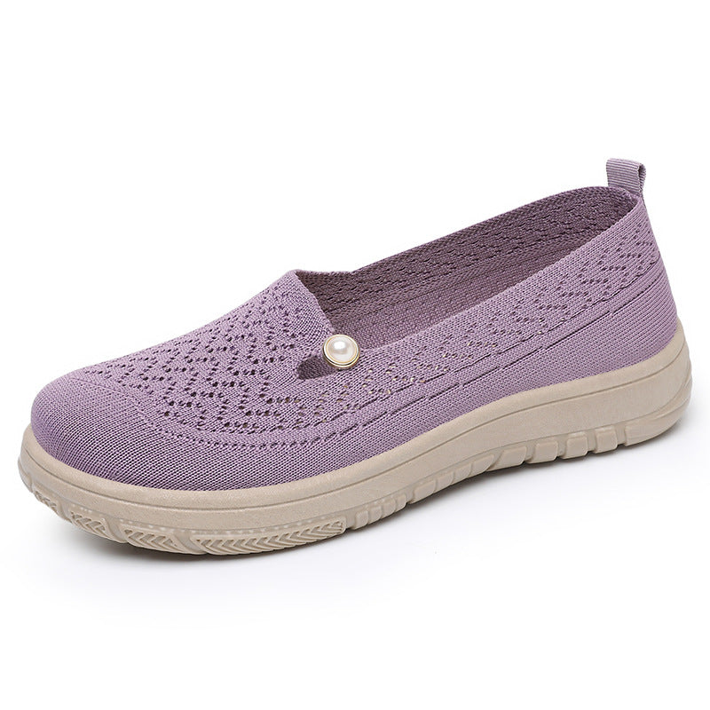 Dame Strik-Slipper med mod fashionable perle og skridsikker sål Stilla