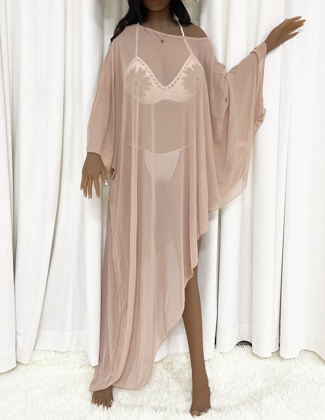 Dame gennemsigtig Strandkimono Stilla