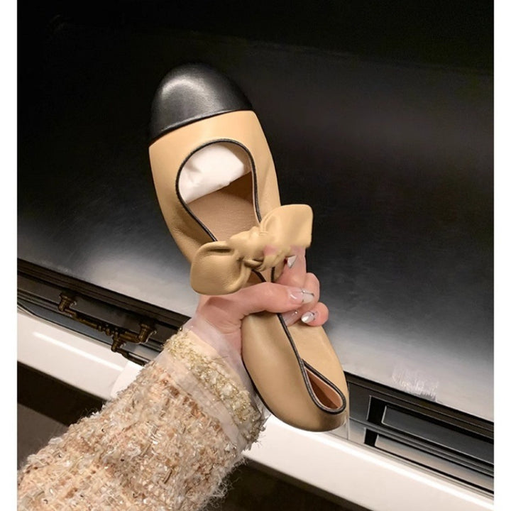 Dame Ballerinaer med fashionabel knude-design og smidig sål Stilla