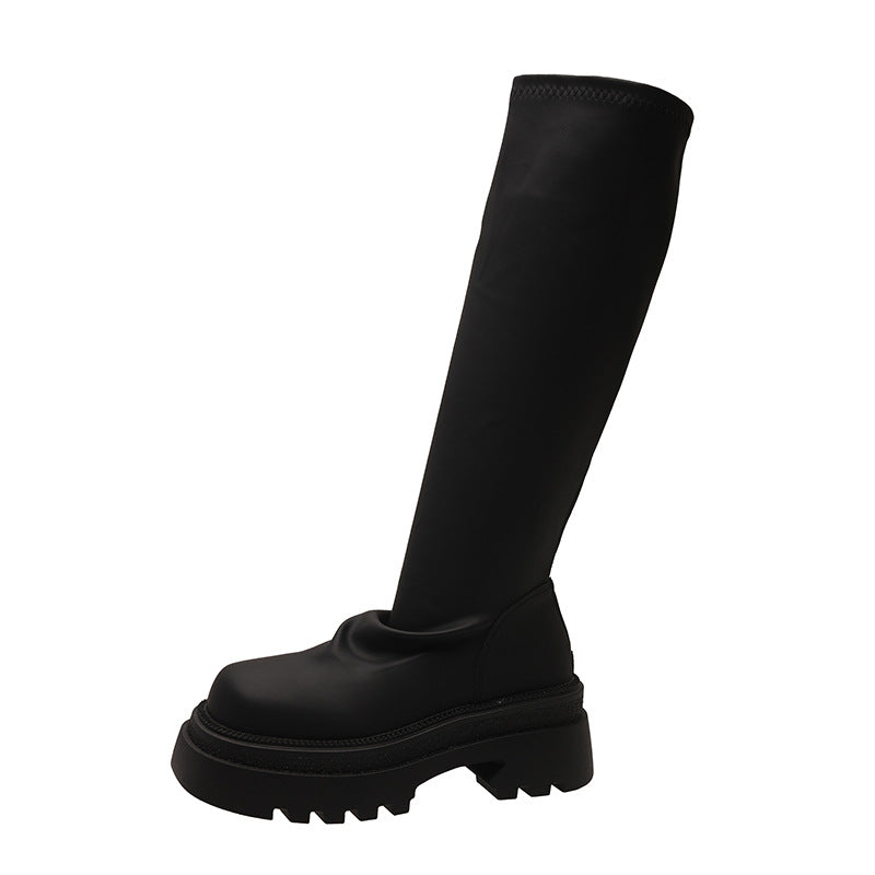 Dame Over-the-Knee-Fashion-Støvler med tyk sål Stilla