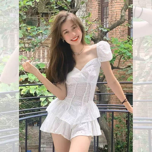 Dame Puffærmer Peplum Top Stilla