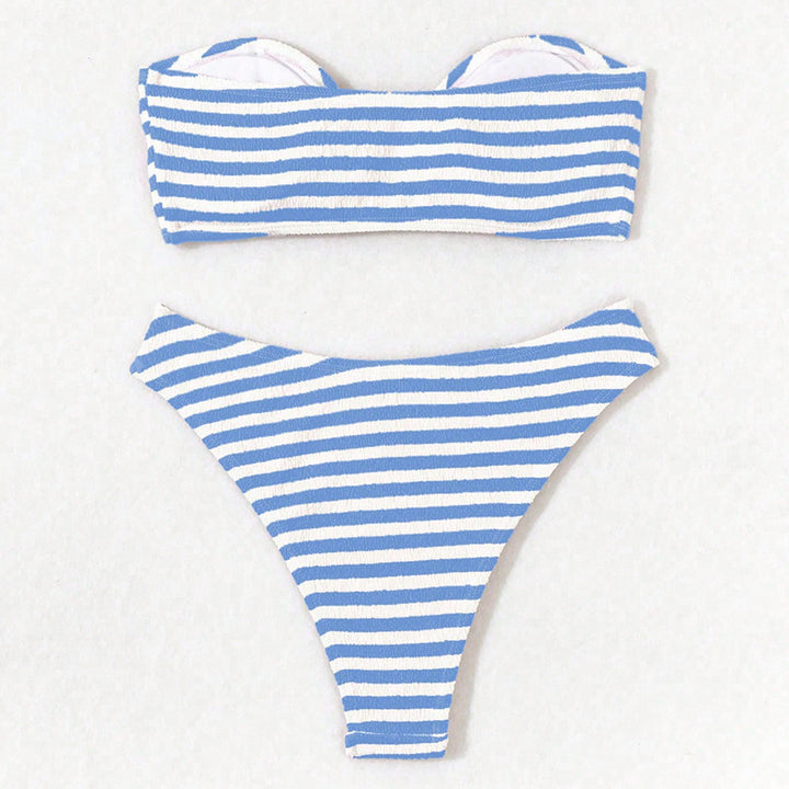 Dame Bandeau-Bikini med moderigtigt spænde lukning Skovae