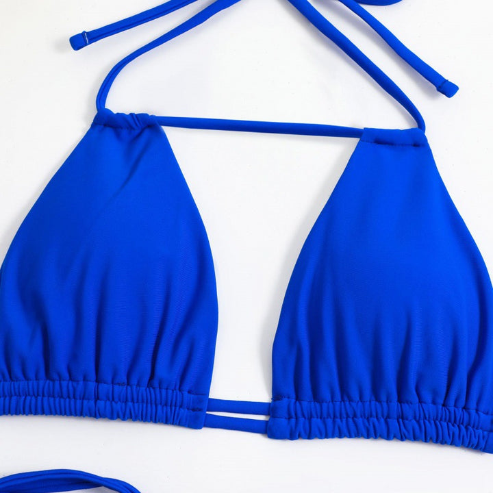 Dame trekant-bikini med fleksible snore og moderigtig snit Skovae