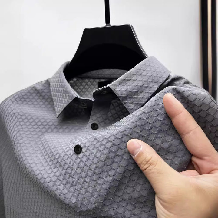 Herrer struktureret Performance Button-Up-Skjorte Stilla