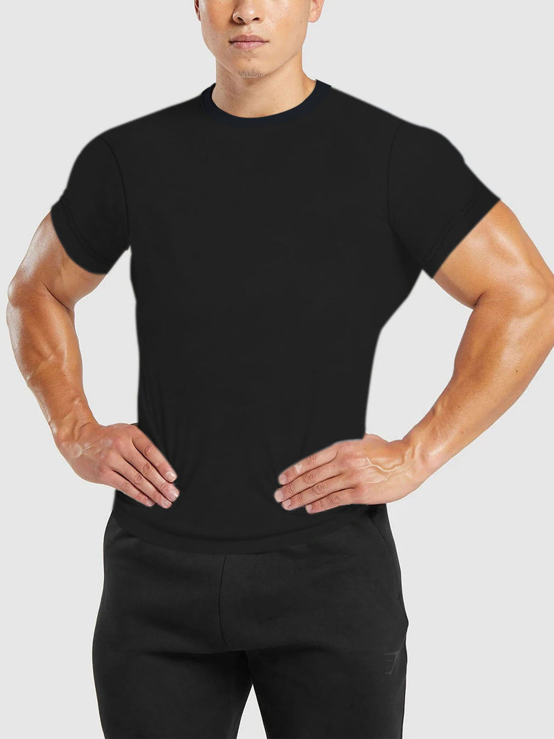 Herrer Åndbart Fitness-T-Shirt med hurtig fugtregulering og ergonomisk snit Stilla