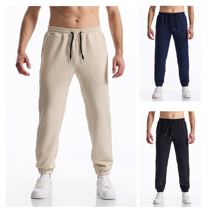 Herrer Struktur Strik Sweatpants Stilla
