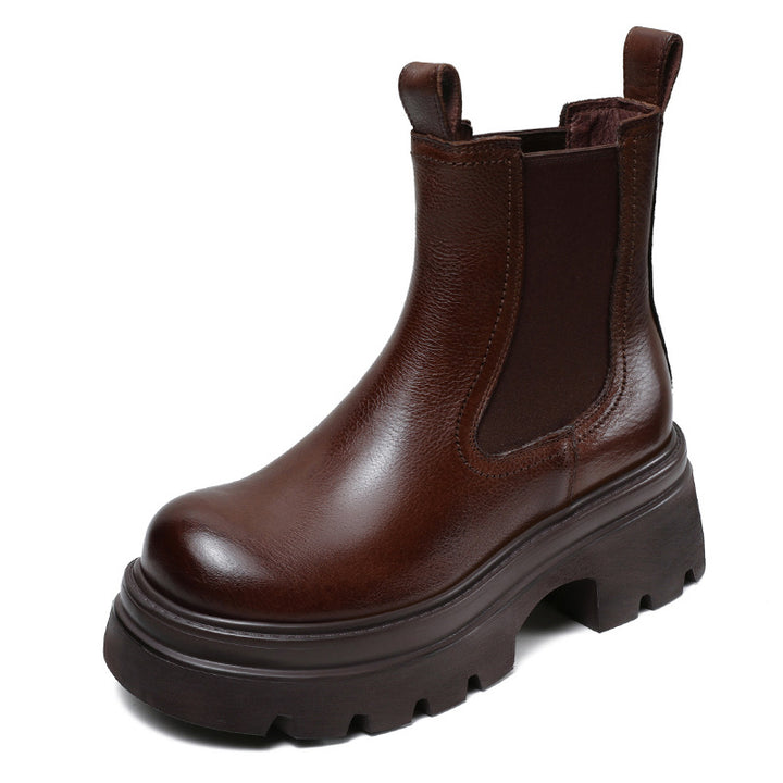 Dame Chunky Sole Chelsea Støvler med elastiske sidepaneler Stilla