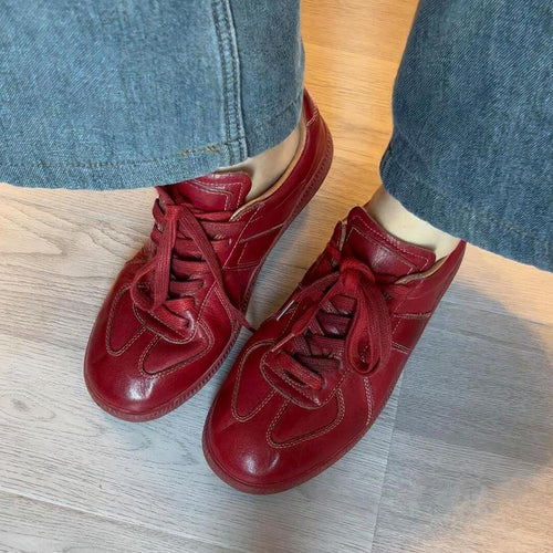 Kvinder Retro-look Mode Sneakers med Premium Læder Stilla