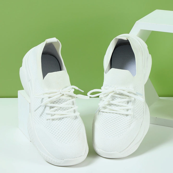 Dame Åndbare Fritids-Sneakers med elastisk Overmateriale og fleksibel Såle Stilla