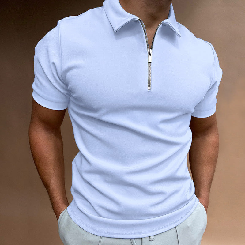 Herre poloshirt med lynlås Stilla