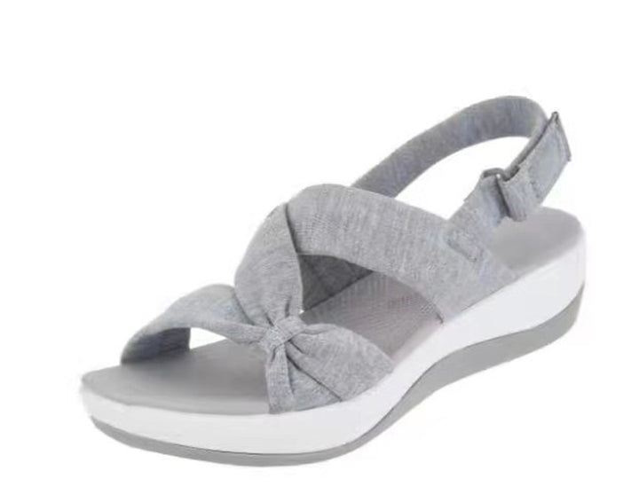 Dame nan lette plateau sandal med ergonomisk komfort fodseng og justerbar hælrem Skovae