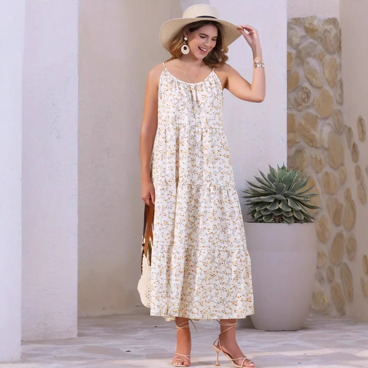 Dame Floral Maxi Sommerkjole Stilla