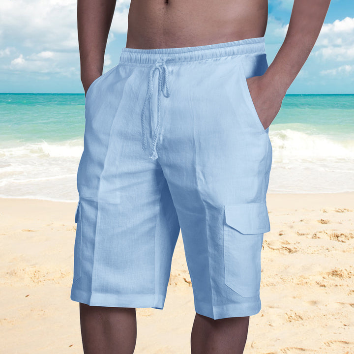Herren Cargo-Shorts i let linnestof Stilla