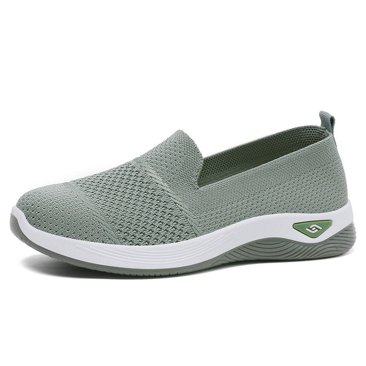 Dame Åndbare Slip-On Fritidssko med elastisk Strikkestruktur Stilla