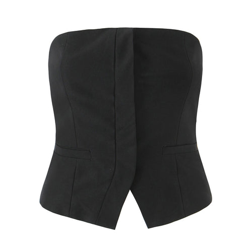 Dame Bustier-jakke med elegant revers og figursyet snit Stilla