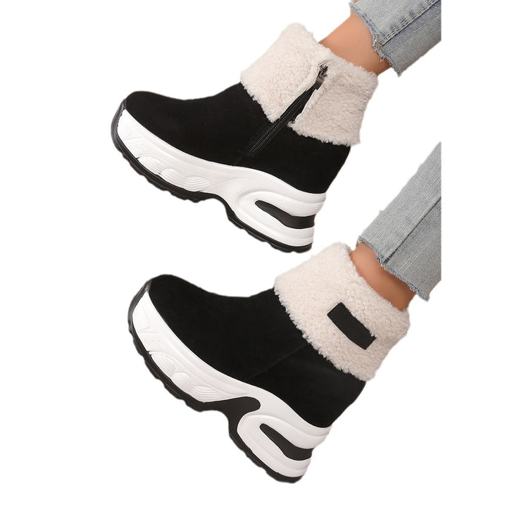 Dame Trendy Fleece-Støvler med Kilehæl Stilla