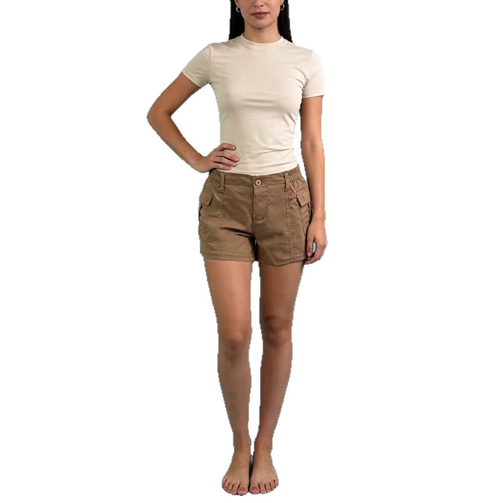 Dame cargo-shorts med funktionelle sidelommer og elastisk talje Skovae