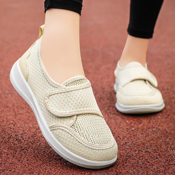 Dame Behagelige og åndbare Slip-On Sko med Velcro Stilla