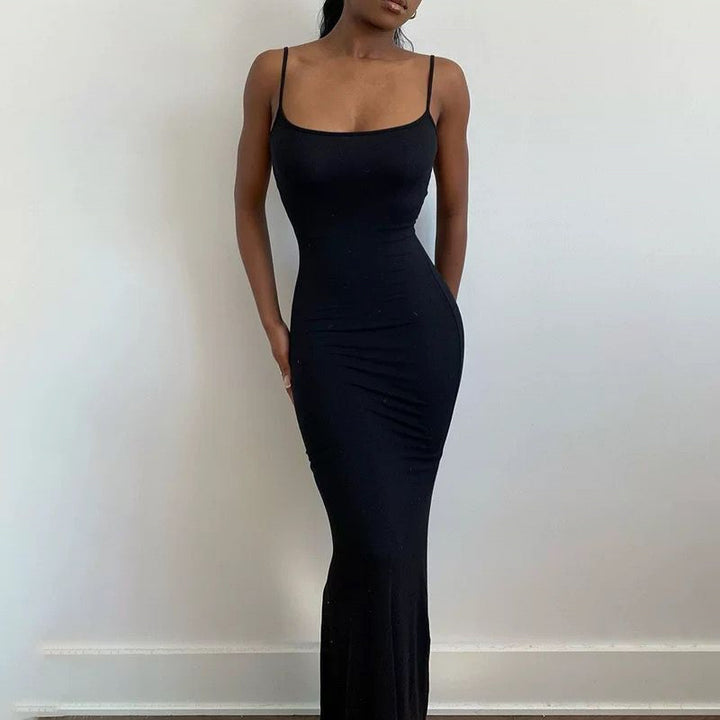 Dame Elegant Slip Maxi Kjole Stilla