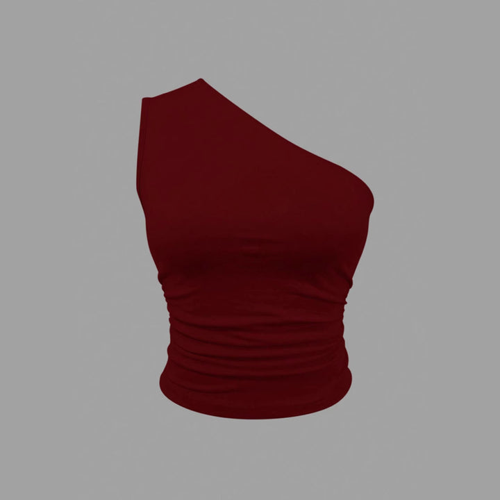 Dame asymmetrisk halterneck top Stilla