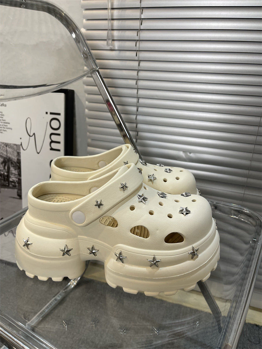 Damer mode Clogs med trendy stjerne-design Stilla