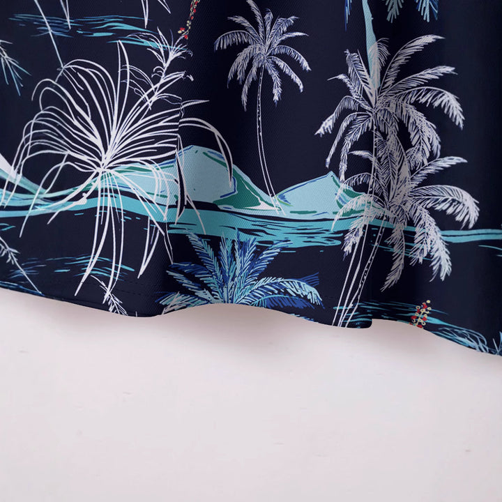 Herrer Poloshirt med tropisk palmeprint Stilla