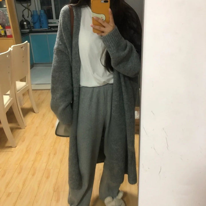 Kvinderne Lange Strik Cardigan Stilla