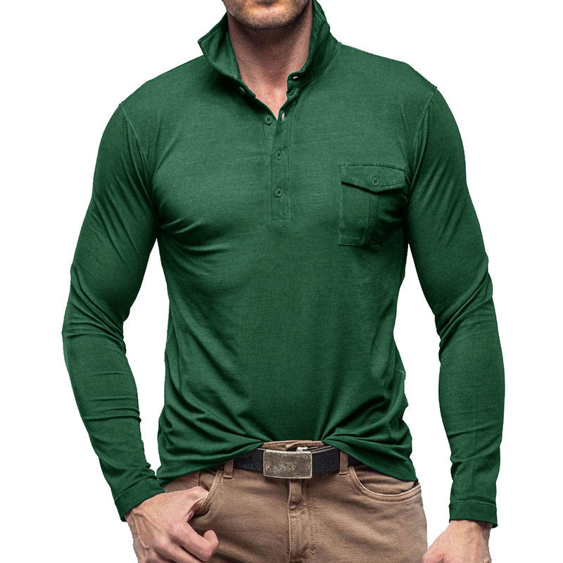 Herrer Langærmet Poloshirt Stilla