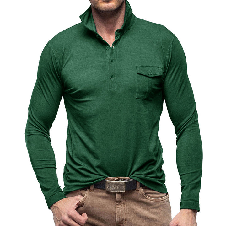 Herrer Langærmet Poloshirt Stilla