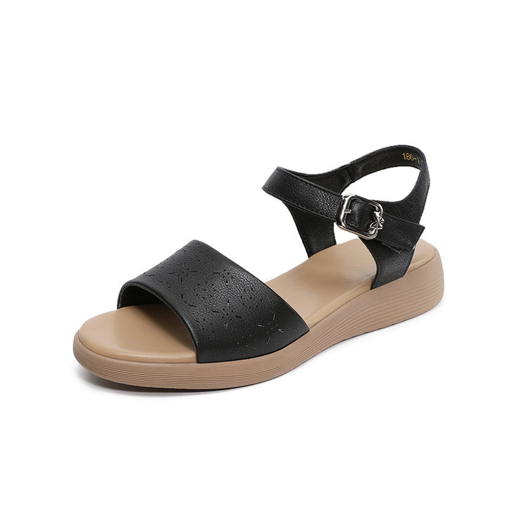 Dame Open-Toe Komfortsandaler med justerbar ankelrem Stilla