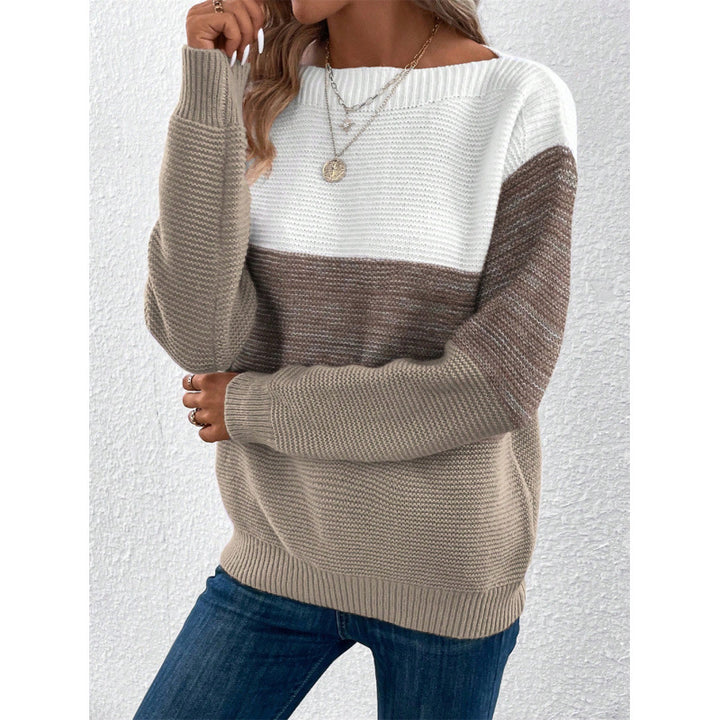 Femme Cozy Farveblok Strikpullover Stilla