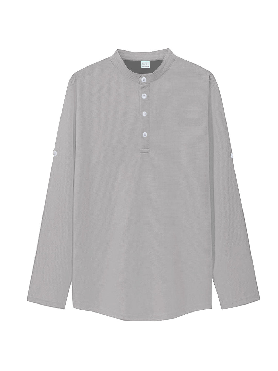 Herrer Langærmet Skjorte med Henley-Udskæring og åndbart Stof Stilla