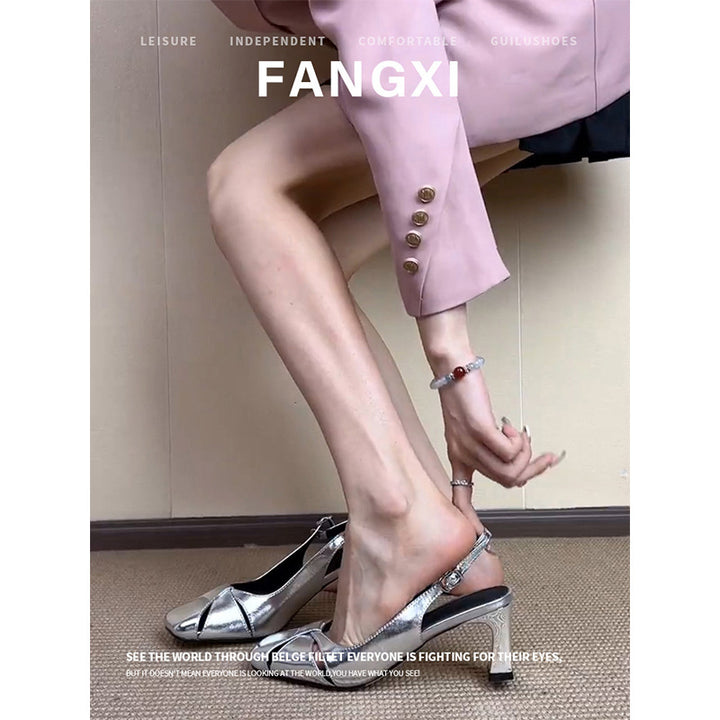Dame Glatte Slingback Blokhælssko Stilla