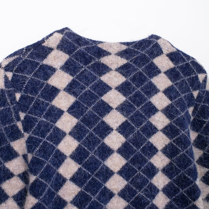 Femme Mønstret Strikcardigan Stilla