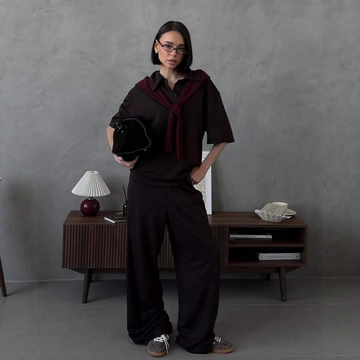 Kvinder Casual Bluse med Løs Pasform og Elegant Krave