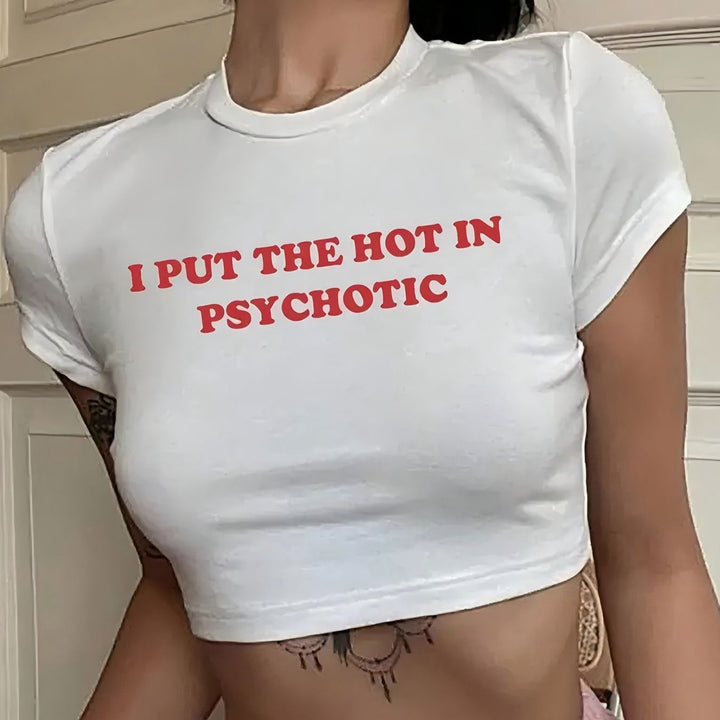 Dame Crop-T-Shirt med sjov fødselsdags-slogan og kropsnær pasform Skovae
