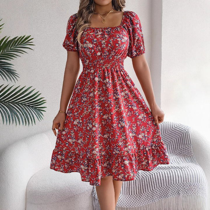 Dame Midi kjole med blomsterprint Stilla