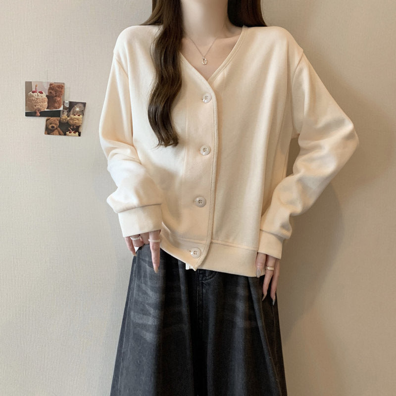 Femme Knaplukning Blød Strik Cardigan Stilla