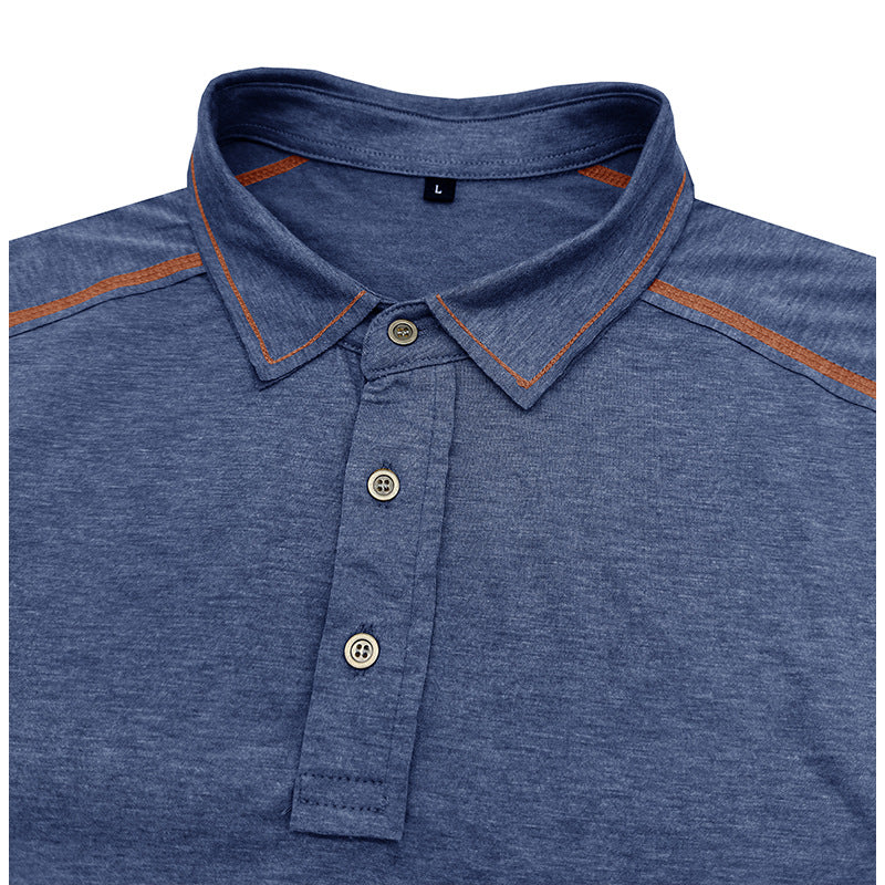 Herrer Poloshirt med kontrasterende syninger og åndbart stof Stilla