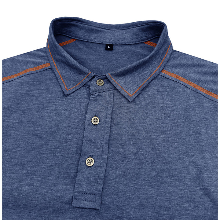 Herrer Poloshirt med kontrasterende syninger og åndbart stof Stilla