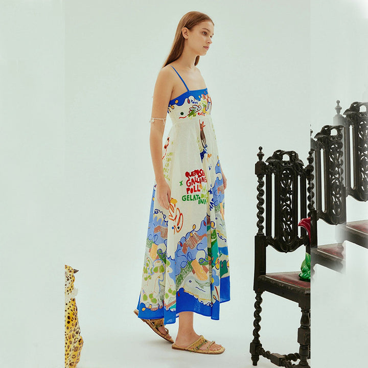 Kvinder Boho-inspireret Sommer Maxi Kjole Stilla
