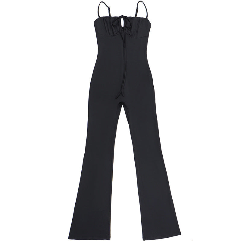 Dame Figurtilpasset Jumpsuit med raffineret snøring Skovae