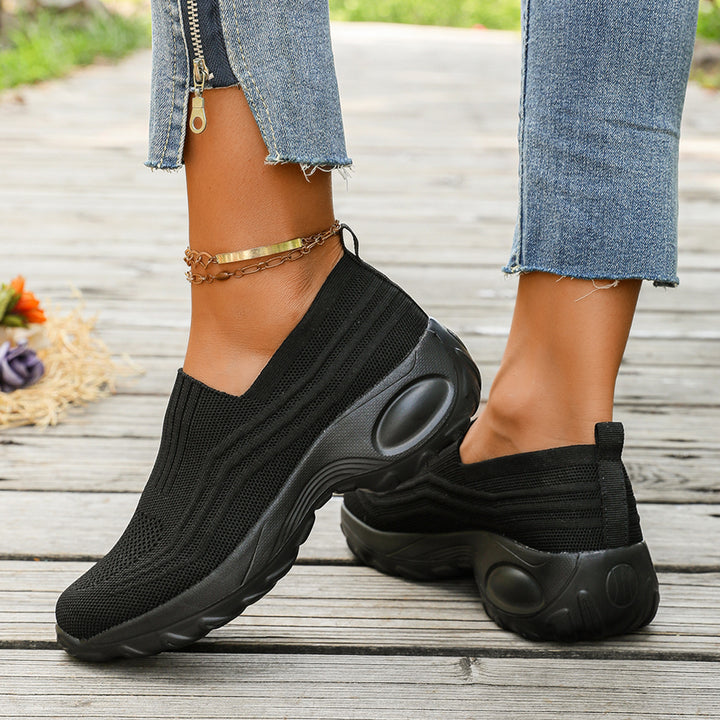 Femme Slip-On Komfort Sneakers med åndbart strikdesign Stilla