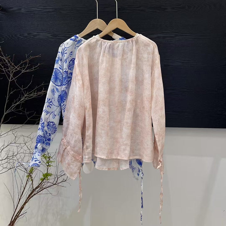 Femme Letvægts Knap-Up Bluse Stilla