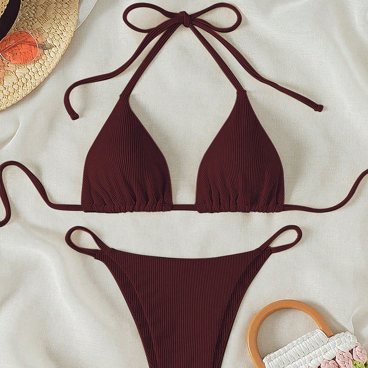 Dame Triangel-Bikini med fine ruffle-detaljer Skovae