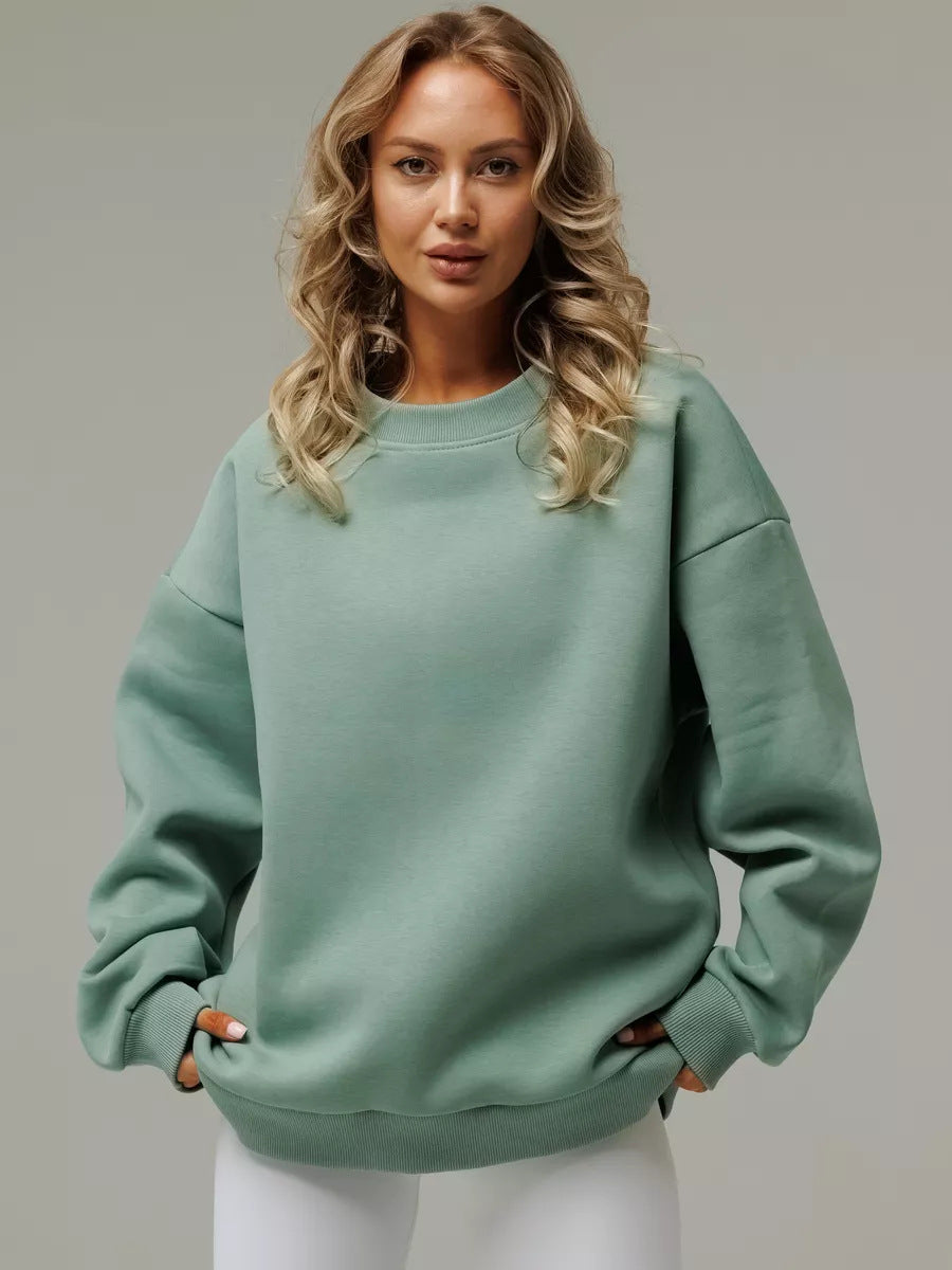 Stilla | Casual Rund Hals Løs Pullover Sweatshirt Top