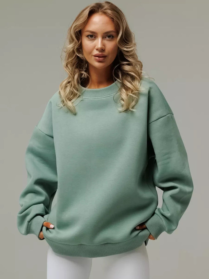Stilla | Casual Rund Hals Løs Pullover Sweatshirt Top